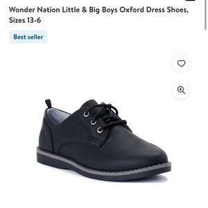 Youth black dress shoe boys size 1